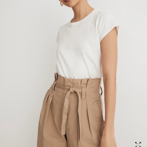 New! Madewell Paperbag Trench Trousers in (Re)generative Chino 35184 - Picture 3 of 16